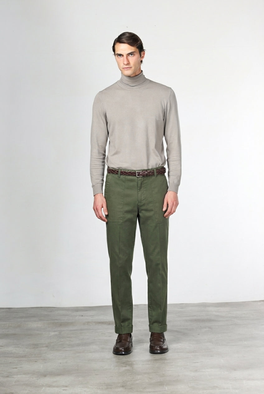 Prescott Fatigue Chinohose für Herren aus Gabardine mit relaxed fit