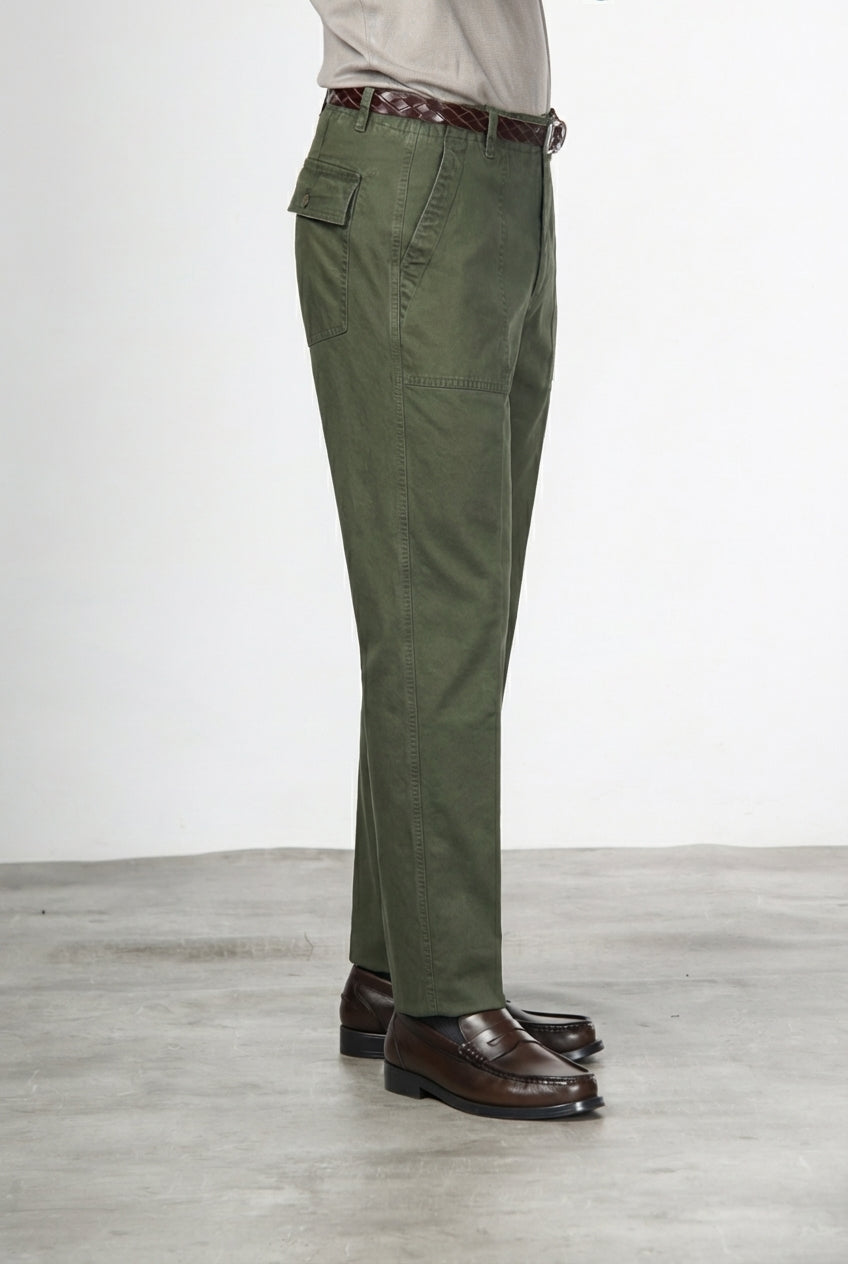 Prescott Fatigue Chinohose für Herren aus Gabardine mit relaxed fit