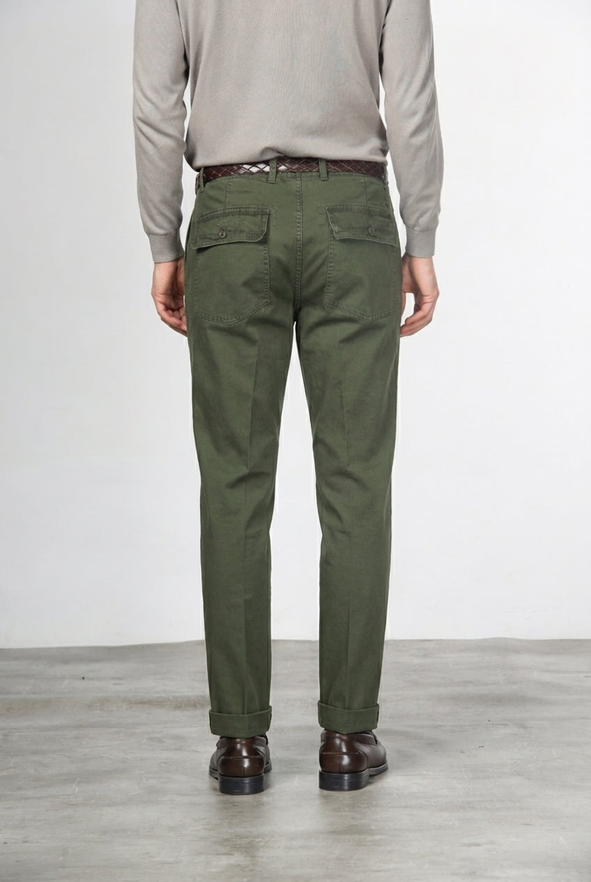 Prescott Fatigue Chinohose für Herren aus Gabardine mit relaxed fit