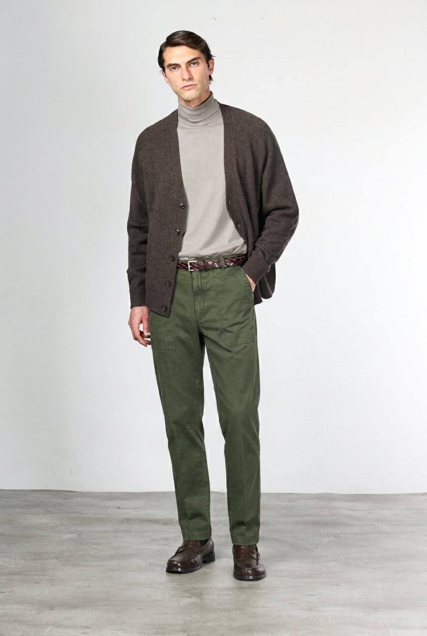 Prescott Fatigue Chinohose für Herren aus Gabardine mit relaxed fit