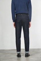 Chinos pantalone chino uomo in tecno denim stretch relaxed fit