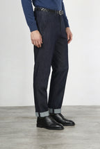 Chinos pantalone chino uomo in tecno denim stretch relaxed fit