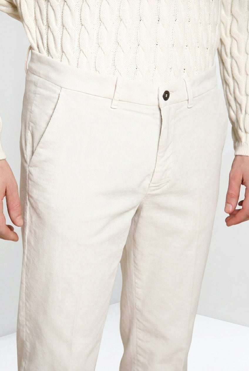 Chinos Herren-Chinohose aus 1000-Rippen-Samt relaxed fit