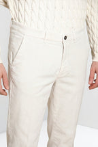 Chinos Herren-Chinohose aus 1000-Rippen-Samt relaxed fit