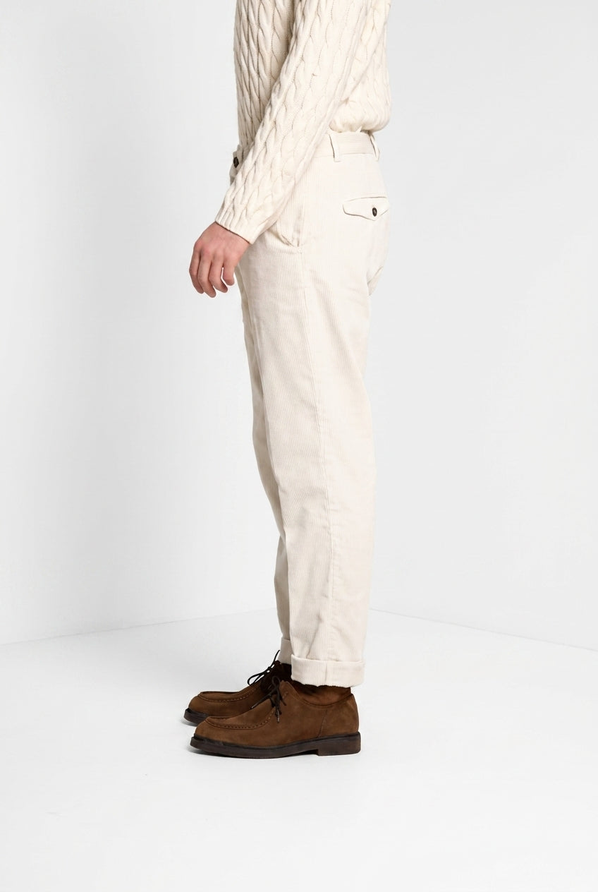 Chinos Herren-Chinohose aus 1000-Rippen-Samt relaxed fit