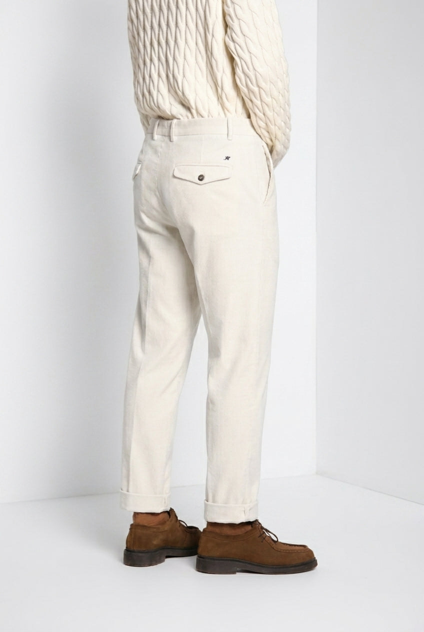 Chinos Herren-Chinohose aus 1000-Rippen-Samt relaxed fit