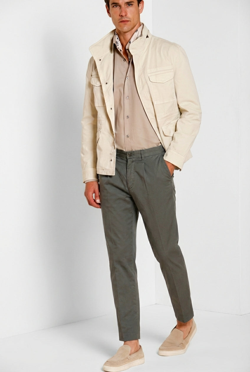 Pinces Hose Chino Herren aus Stretch-Gabardine relaxed fit