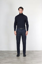 Pinces pantalone chino uomo in tecno denim stretch relaxed fit