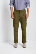 Cargo pantalone cargo uomo in twill leggero stretch relaxed fit