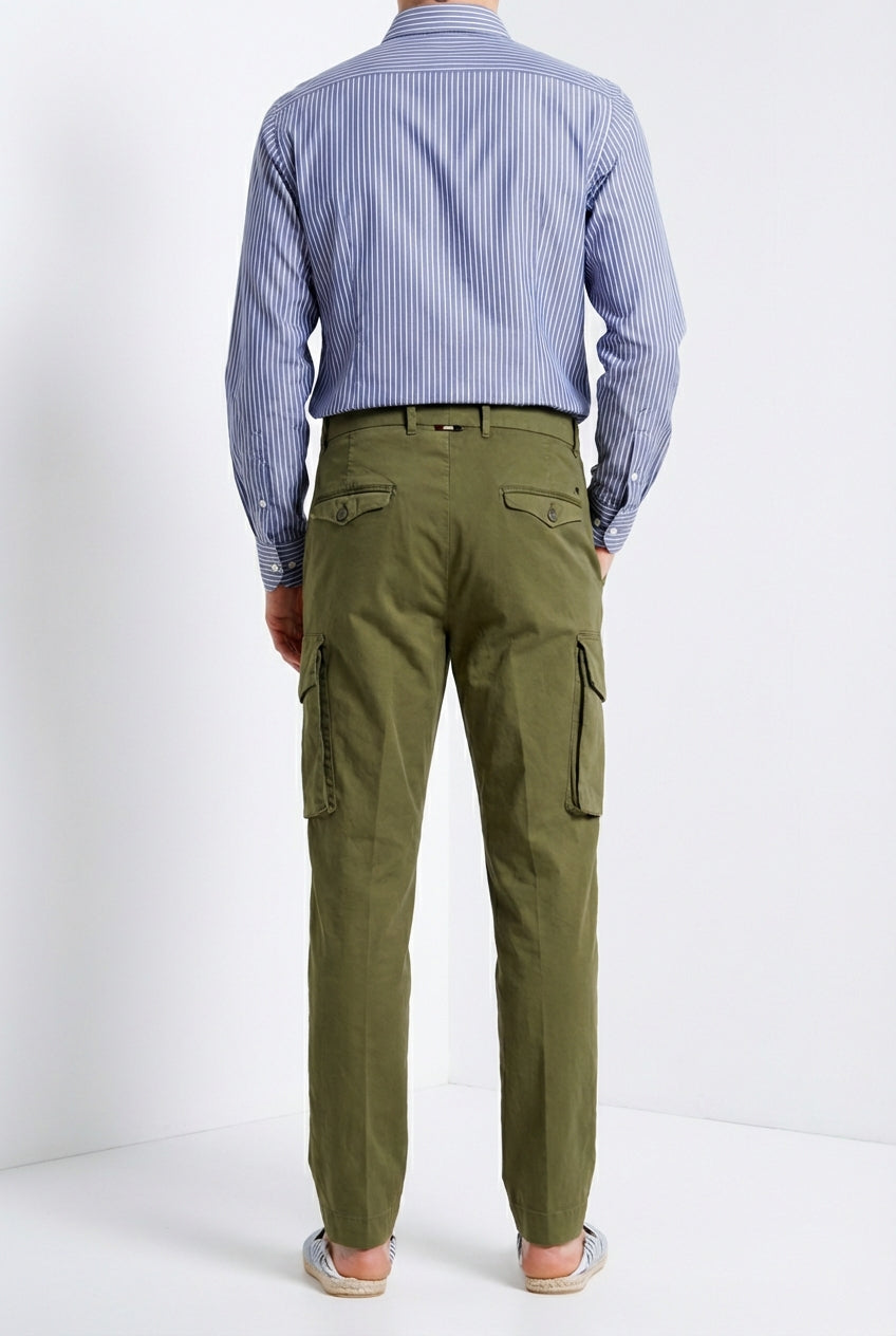 Cargo pantalone cargo uomo in twill leggero stretch relaxed fit