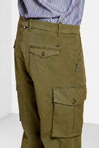 Cargo pantalone cargo uomo in twill leggero stretch relaxed fit