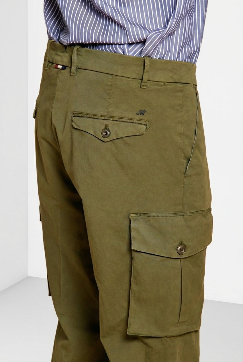 Cargo pantalone cargo uomo in twill leggero stretch relaxed fit