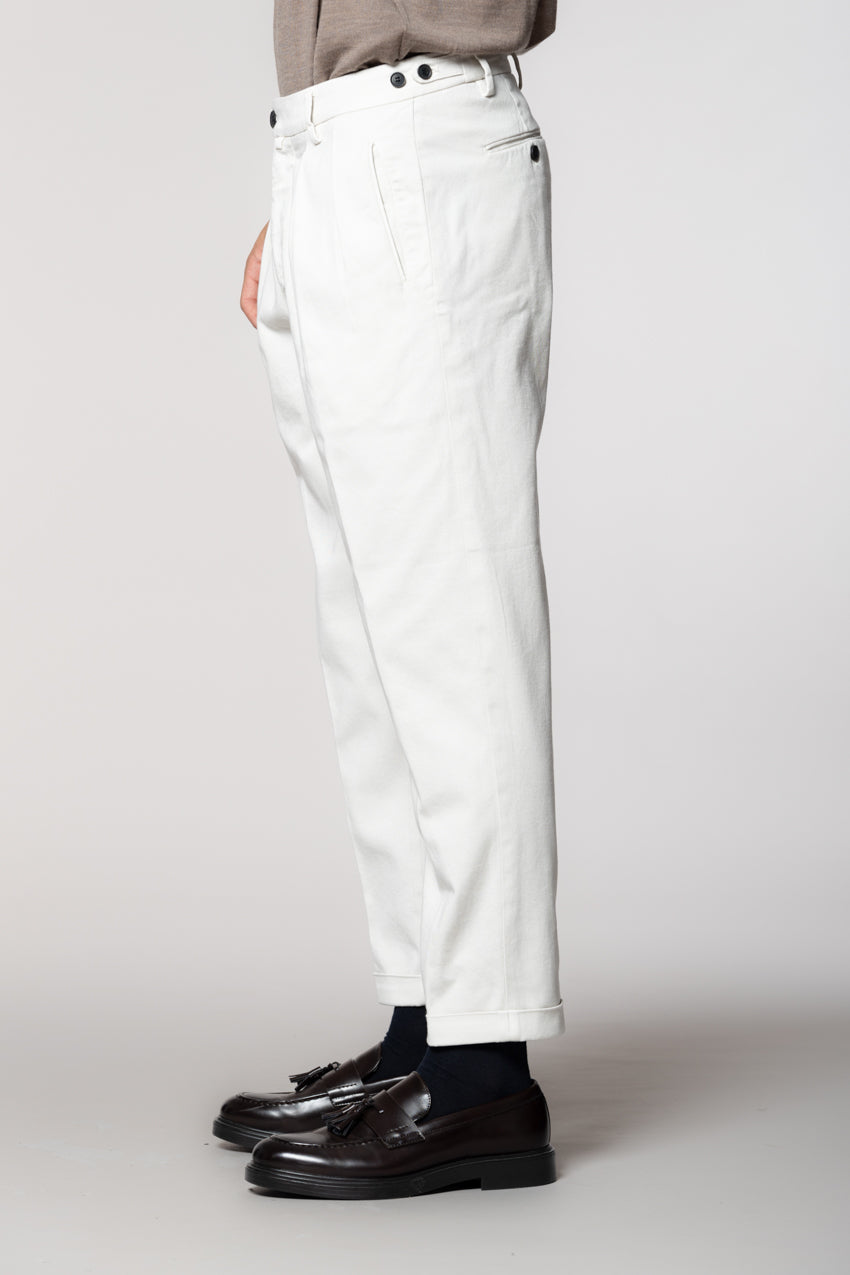 Don Johnson 2 Pinces pantalone chino uomo in bull carrot fit