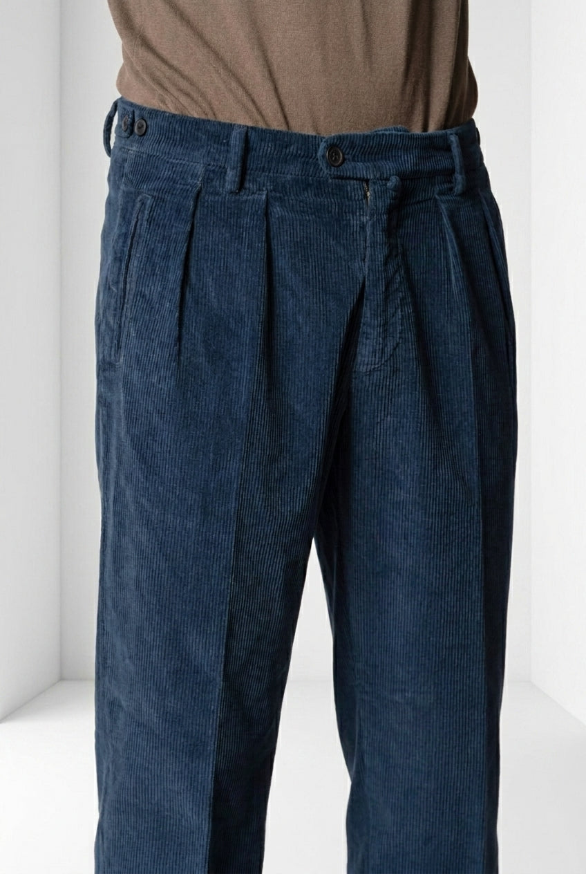 Don Johnson 2 Pinces Herren-Chinohose aus 500-Rippen-Samt carrot fit
