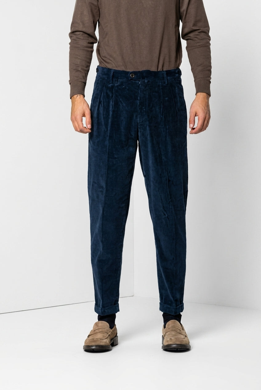 Don Johnson 2 Pinces Herren-Chinohose aus 500-Rippen-Samt carrot fit