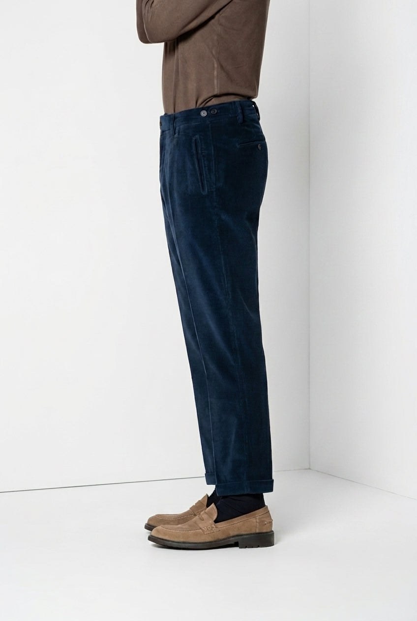 Don Johnson 2 Pinces Herren-Chinohose aus 500-Rippen-Samt carrot fit