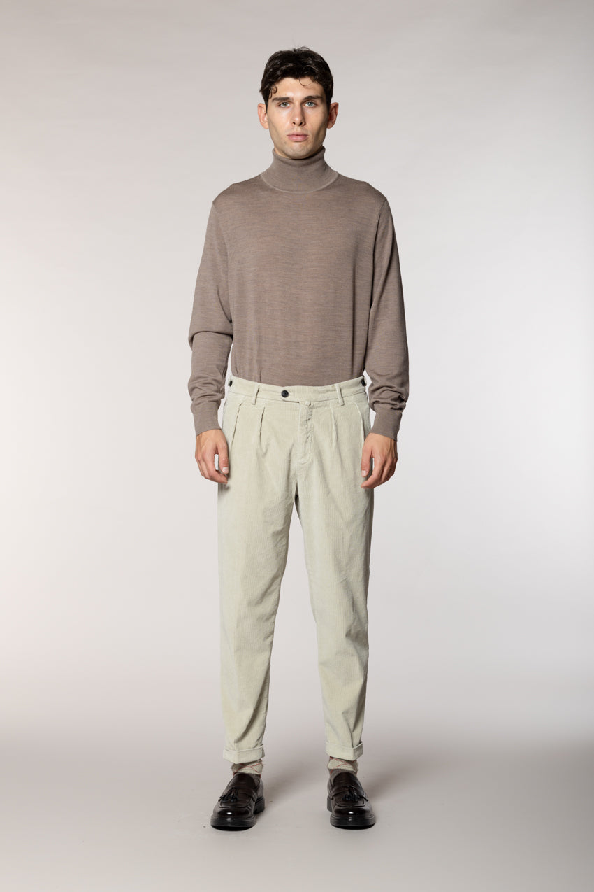 Don Johnson 2 Pinces pantalone chino uomo in velluto 500 righe carrot fit