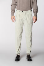 Don Johnson 2 Pinces pantalone chino uomo in velluto 500 righe carrot fit