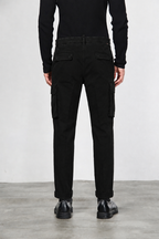Chile pantalone cargo uomo in gabardina carrot fit