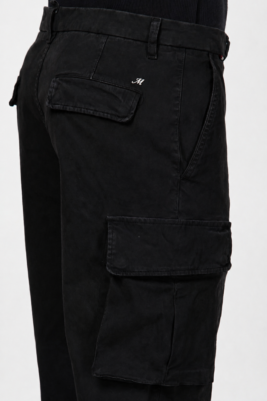 Chile pantalone cargo uomo in gabardina carrot fit