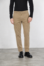 Chile pantalone cargo uomo in gabardina carrot fit