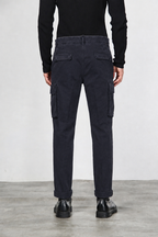 Chile pantalone cargo uomo in gabardina carrot fit