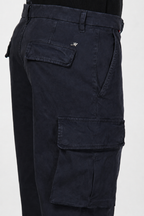 Chile pantalone cargo uomo in gabardina carrot fit