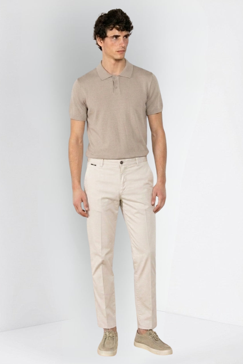 Madison M74 pantalone chino uomo in twill leggero stretch carrot fit