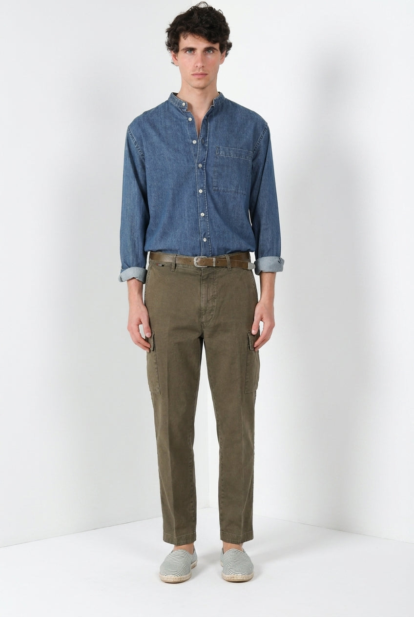 Chile M74 Hose Cargo Herren aus geflammtem Panama relaxed fit ①