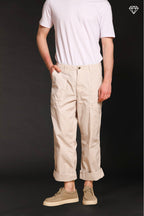San Luis M74 pantalone cargo uomo in canvas oxford logo edition relaxed fit ①