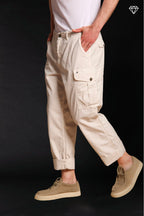 San Juan M74 pantalone cargo uomo in canvas oxford logo edition relaxed fit ①