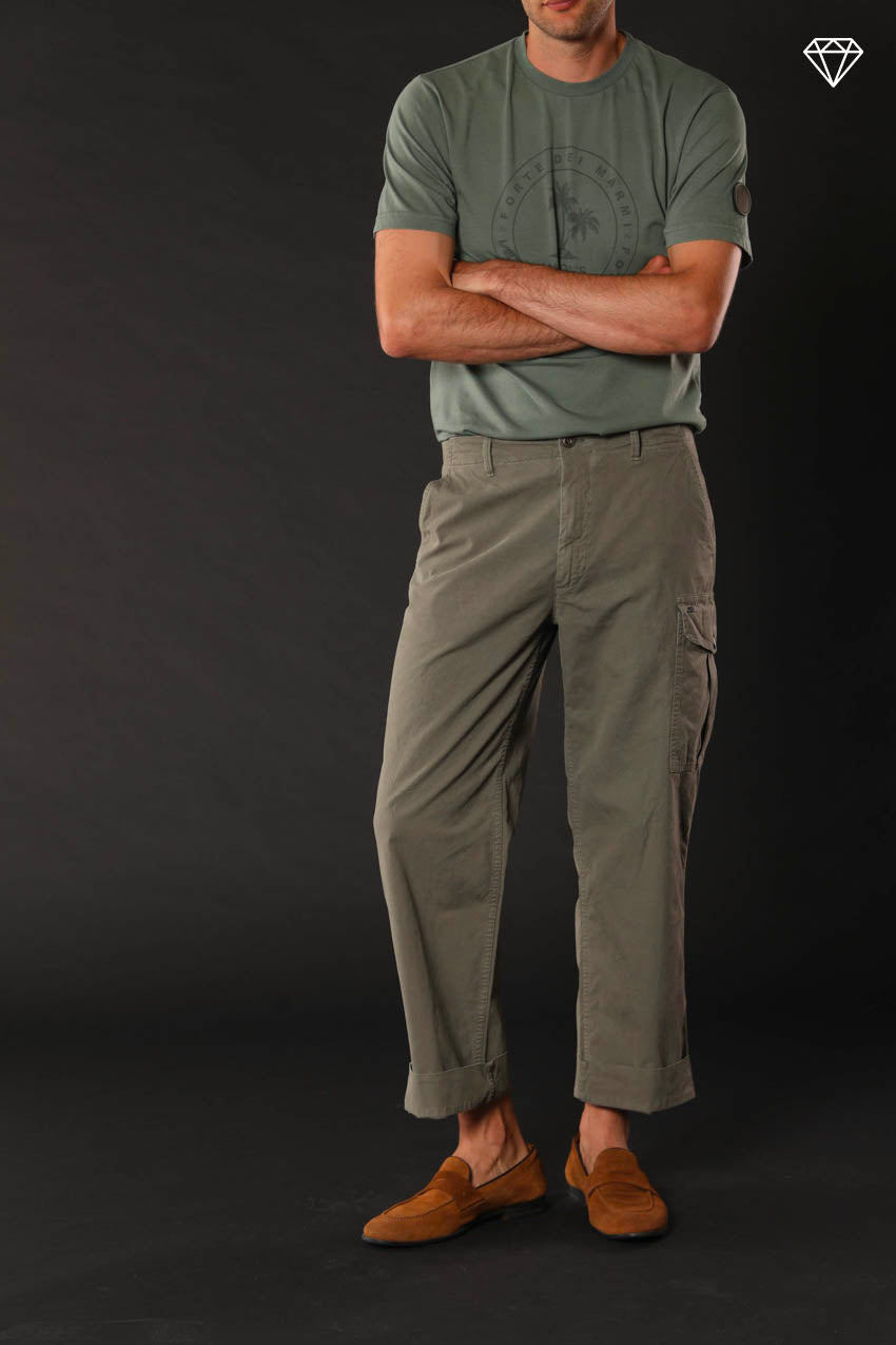 San Juan M74 pantalone cargo uomo in canvas oxford relaxed fit ①