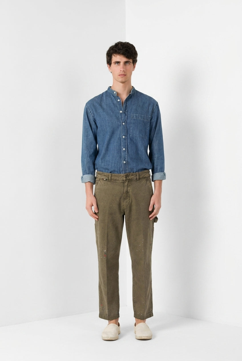Dallas M74 pantalone cargo uomo in bull stretch relaxed fit ①