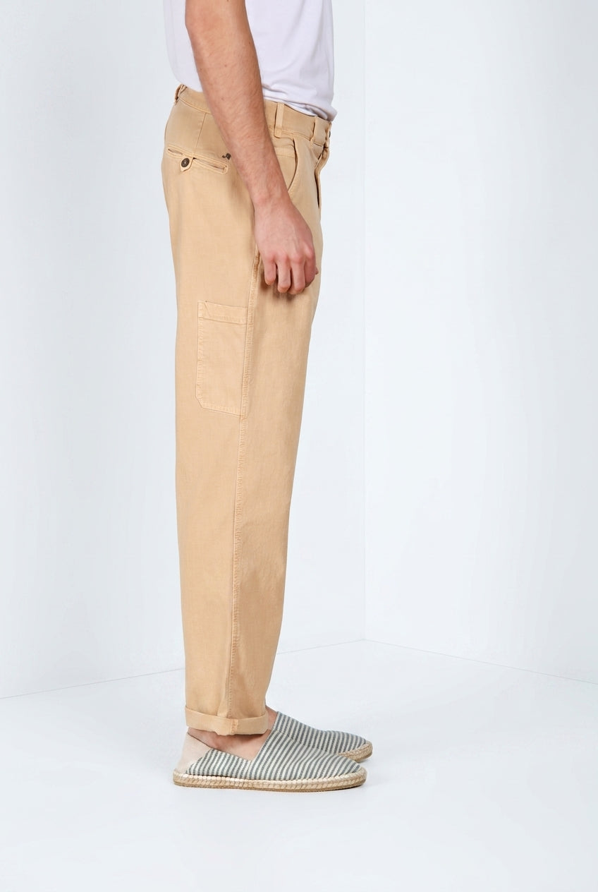 Denver M74 Hose Cargo Herren aus geflammtem Panama relaxed fit ①