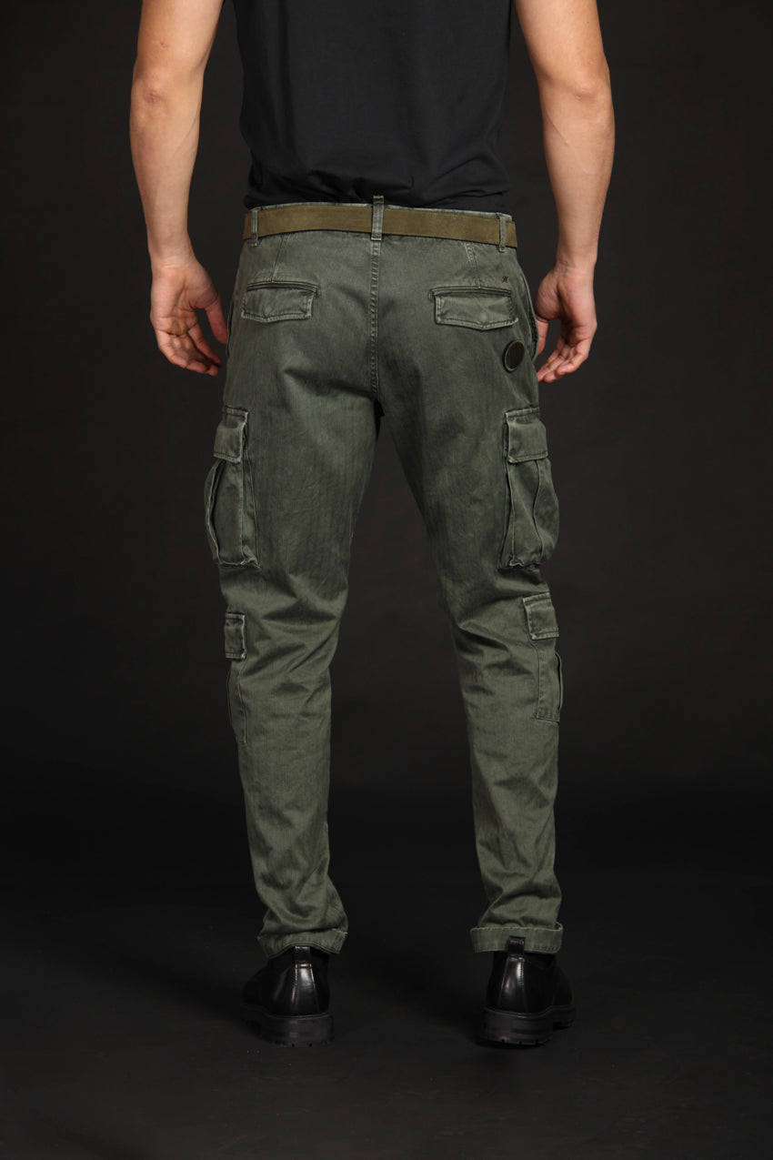 immagine 7 di pantalone cargo uomo modello Bahamas in verde fit relaxed di Mason's