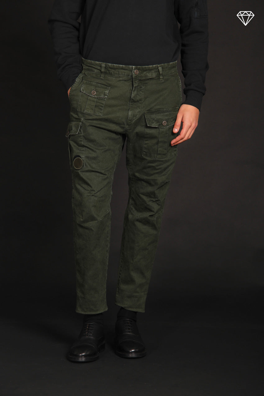 George Coolpocket Herren Gabardine Cargohose Logo Limited Edition Carrot fit ①.