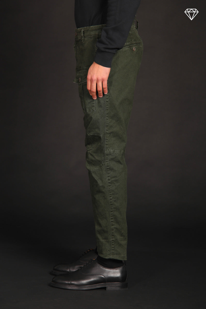 George Coolpocket Herren Gabardine Cargohose Logo Limited Edition Carrot fit ①.