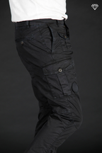 George Coolpocket pantalone cargo uomo in cotone pima leggero logo edition carrot fit ①