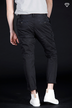 George Coolpocket pantalone cargo uomo in cotone pima leggero logo edition carrot fit ①