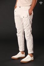 George Coolpocket pantalone cargo uomo in cotone pima leggero logo edition carrot fit ①