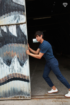 George Coolpocket pantalone cargo uomo in cotone pima leggero logo edition carrot fit ①