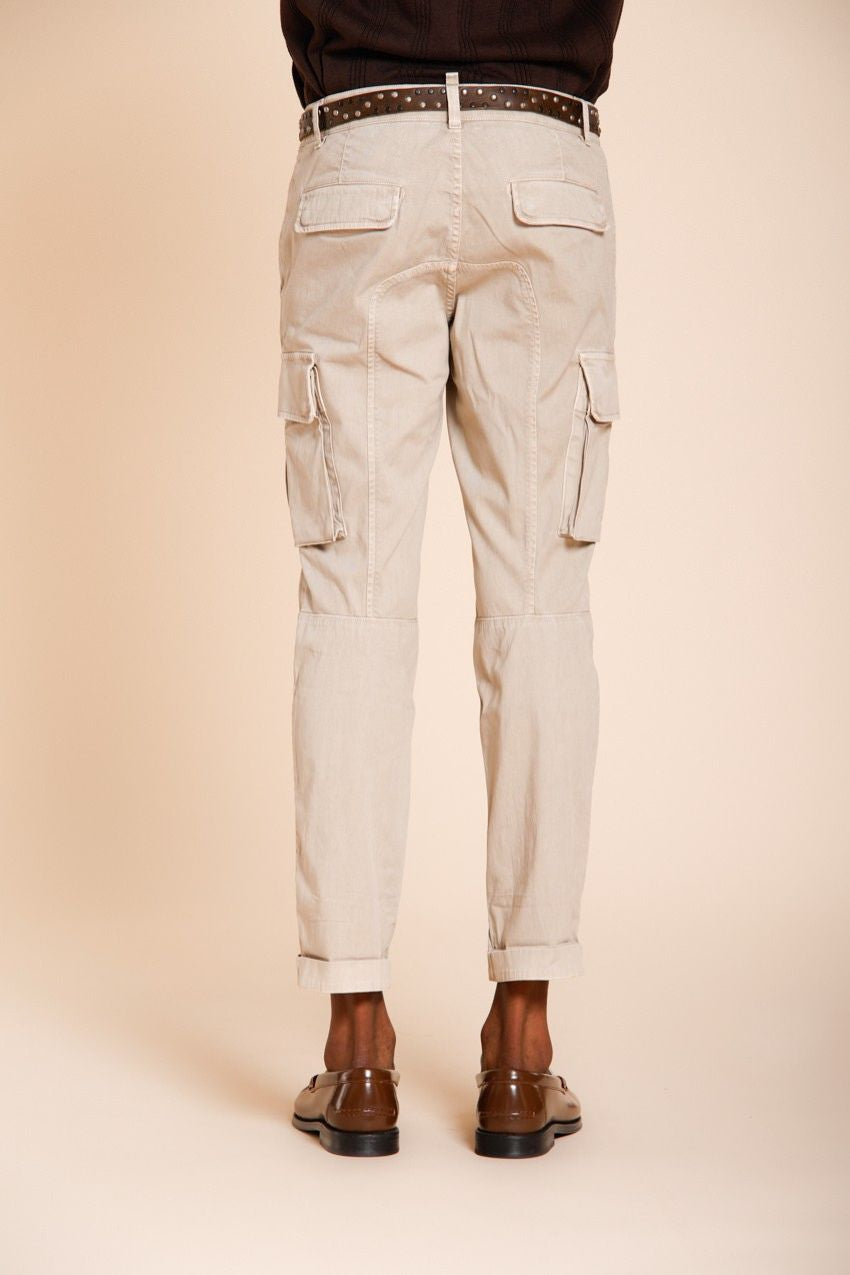 Chile pantalone cargo uomo in raso stretch extra slim fit ①