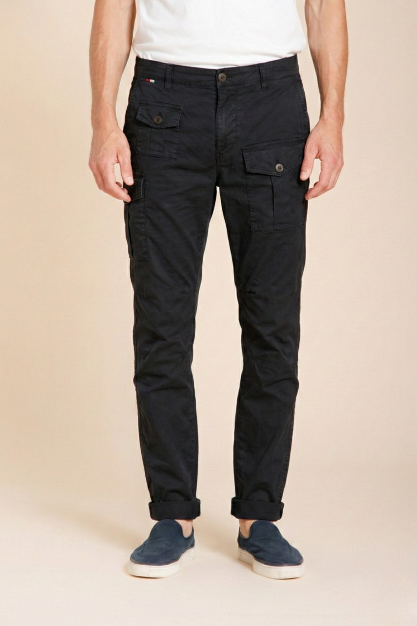 George Coolpocket Hose Cargo Herren aus leichtem Stretch Twill Logo Edition carrot fit ①