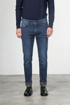 Harris Herren-5-Pocket-Hose aus Denim mit Camouflage-Muster und slim fit