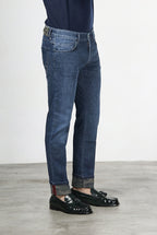 Harris Herren-5-Pocket-Hose aus Denim mit Camouflage-Muster und slim fit