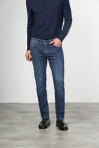 Harris Herren-5-Pocket-Hose aus Denim mit Camouflage-Muster und slim fit