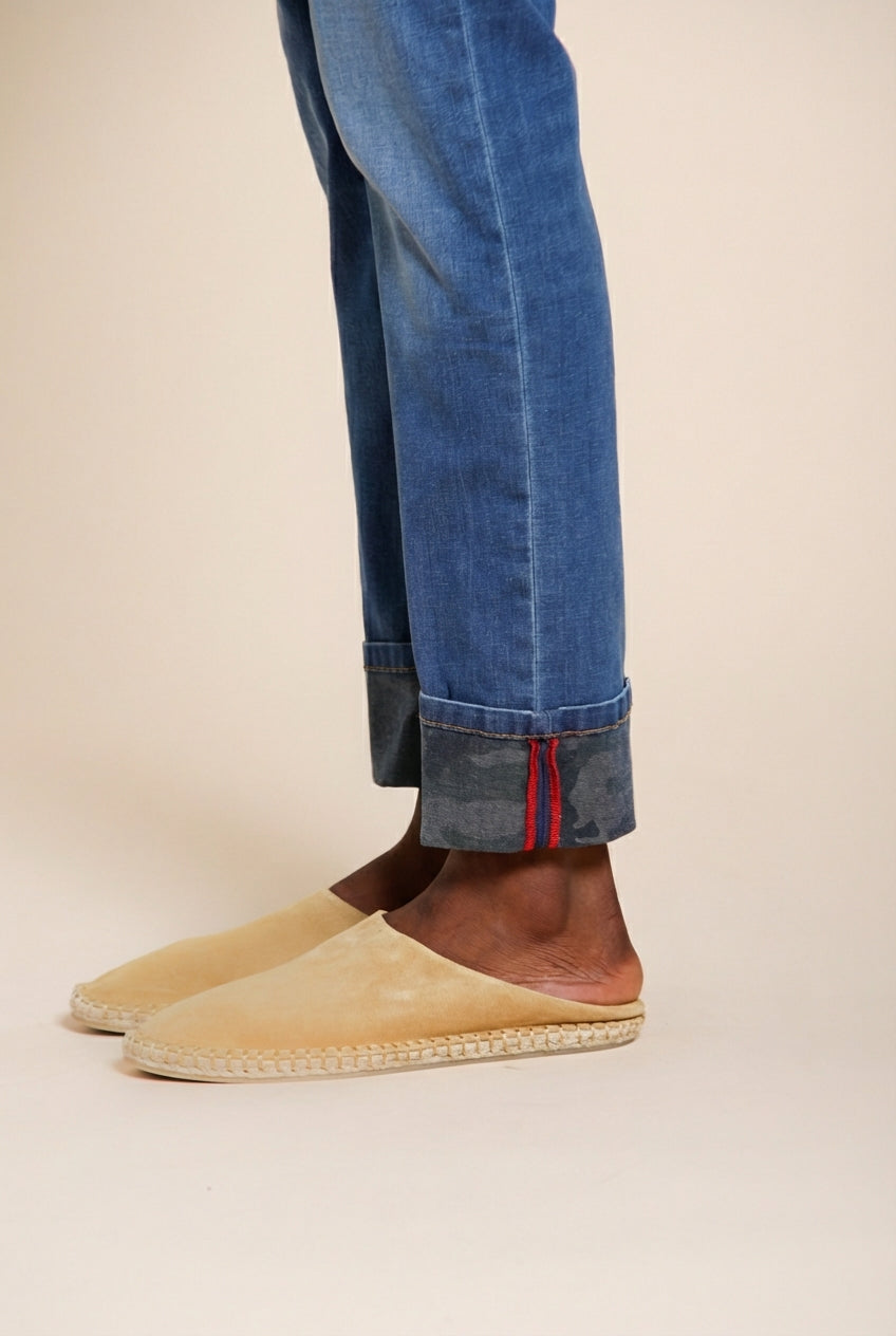 Harris Hose 5-Pocket Herren aus Denim Camouflage-Druck slim fit