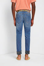 Harris Hose 5-Pocket Herren aus Denim Camouflage-Druck slim fit