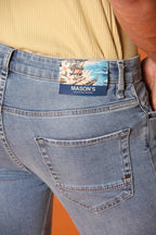 Harris 5-Taschen Herrenjeans mit Safari-Innenprint Slim Fit