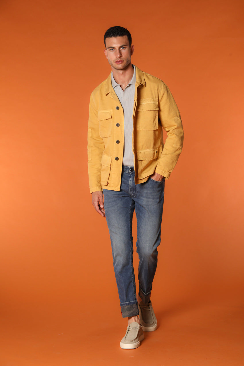 Harris 5 Taschen Herrenjeans mit Innenmuster in Tarnoptik Slim Fit